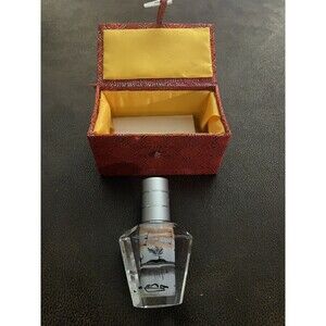 Vintage Crystal Snuff Bottle 3.5oz With Case